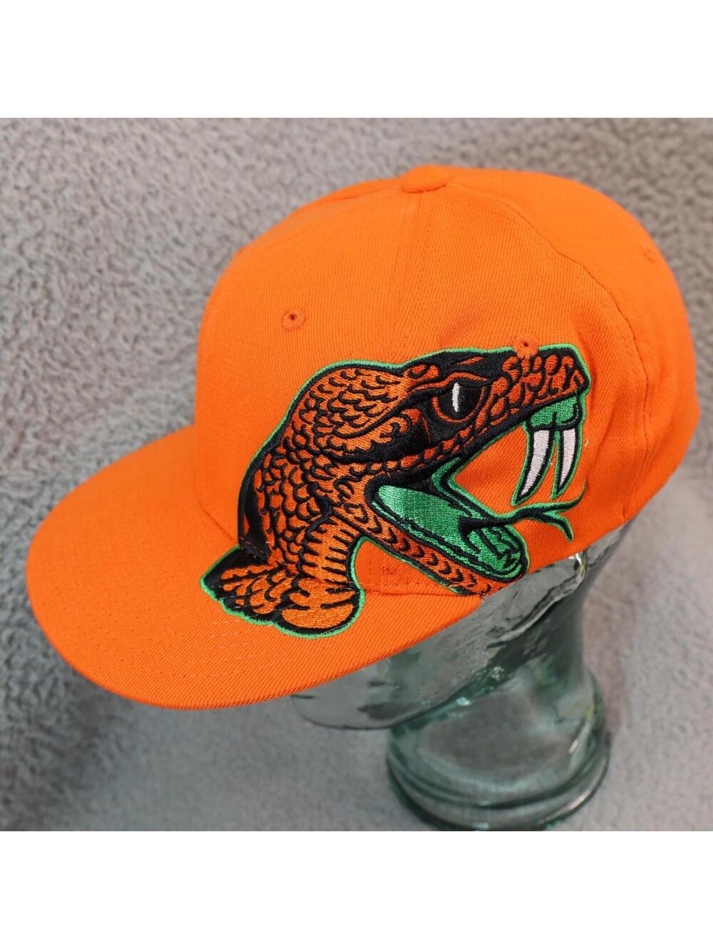 Vtg Florida A&M University Hat Cap Snapback M/L Rattler Rare